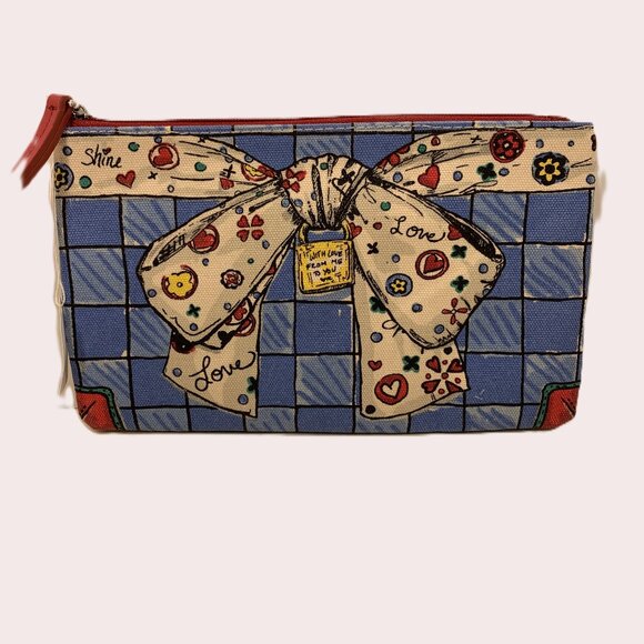 Brighton Bow & Heart Zippered Bag S1050B223 - Picture 1 of 3